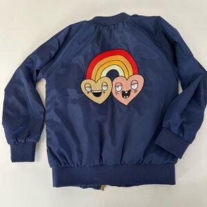 Mini Rodini rainbow Jacket with Gold Zipper